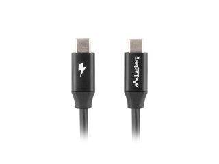 Lanberg USB-C M/M 2.0 кабел 0.5m Quick Charge 4.0, черен