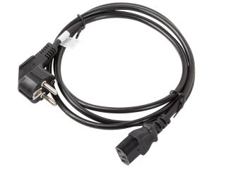 Lanberg захранващ кабел CEE 7/7 -> IEC 320 C13, 1.8 m, VDE, черен