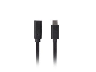 Lanberg USB-C M/F 3.1 кабел 0.5m, Черен
