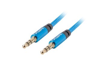 LANBERG mini jack 3.5mm M/M 3 pin кабел 3m, син premium