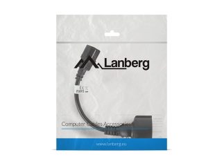 Lanberg удължителен захранващ кабел IEC 320 C14 -> Schuko (F) 20см, черен