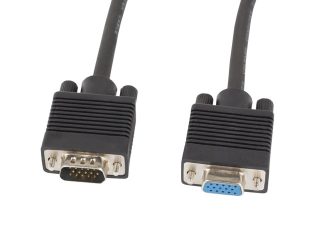 Lanberg Cable VGA M/F EXTENSION 3M Shielded Ferrite Black