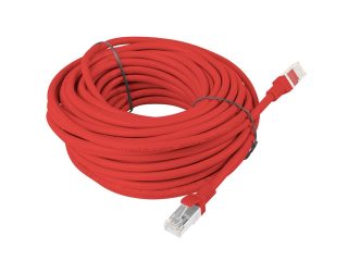 Кабел Lanberg patch cord CAT.5E, 15 м, червен