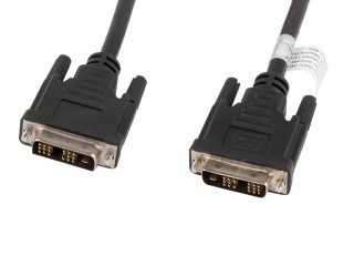 Кабел Lanberg DVI-D(M)(18+1) -> DVI-D(M)(18+1), 1.8m, single link, черен