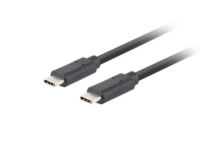 Lanberg USB-C M/M 3.1 gen 2 кабел 0.5m 10GB/s pd100w черен