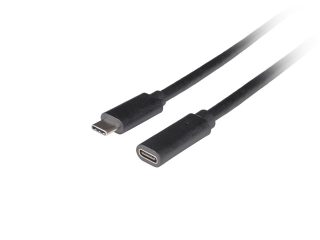 Lanberg USB-C M/F 3.1 кабел 1.5м, черен