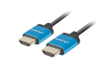 Lanberg HDMI M/M V2.0 4K кабел 0.5m, тънък, черен