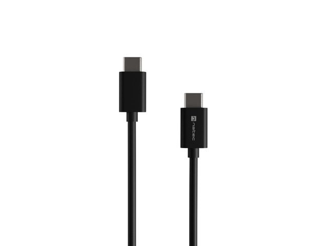 Natec USB-C(M) -> USB-C(M) 2.0 кабел 1 m pd 100 W черен