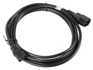 Lanberg удължителен захранващ кабел IEC 320 C13 -> C14 3m VDE, черен
