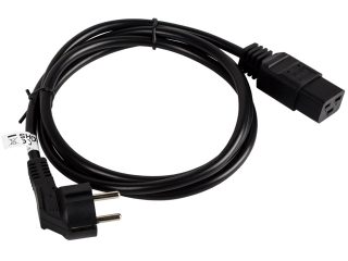 Lanberg CEE 7/7 към IEC 320 C19 захранващ кабел, 16A, 1.8m, VDE, черен