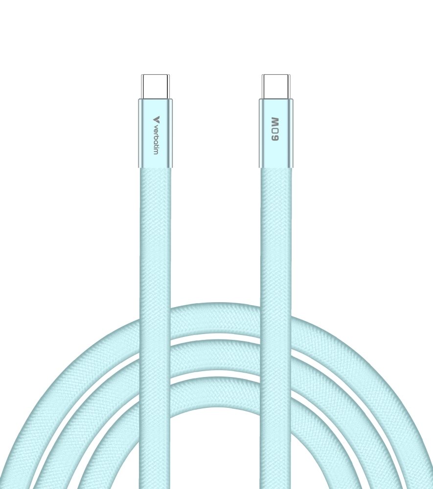 Verbatim Sync & Charge SoftTouch USB-C към C кабел 60W 120 cm - Син
