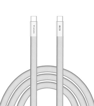 Verbatim Sync & Charge SoftTouch USB-C към USB-C кабел 60W 120 cm - Бял