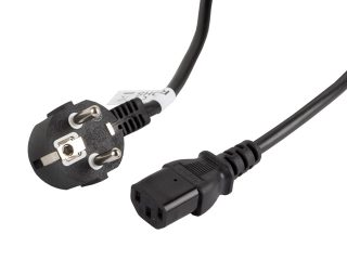 Lanberg CEE 7/7 -> IEC 320 C13 захранващ кабел 3m VDE, черен