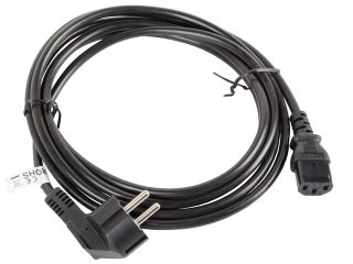 Lanberg CEE 7/7 -> IEC 320 C13 захранващ кабел 3m VDE, черен