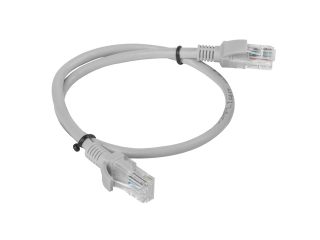 Lanberg пач кабел CAT.6 UTP 0.5m, сив - опаковка от 10 бр.