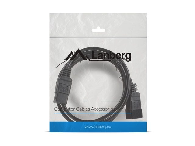 Lanberg удължителен кабел IEC 320 C19 / C20 1.8 m VDE, черен