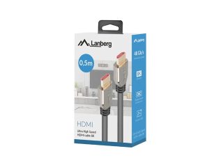 Lanberg HDMI M/M V2.1 8K 60Hz cable 0.5m, черен