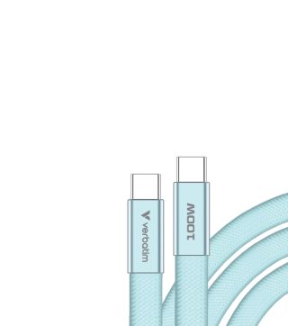 Verbatim Sync & Charge SoftTouch USB-C към USB-C кабел 100W 120 см - Син