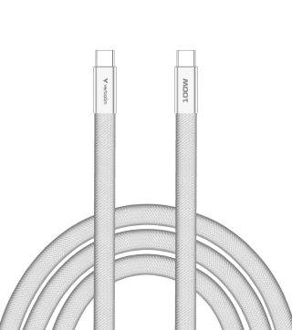 Verbatim Sync & Charge SoftTouch USB-C към USB-C кабел 100W 120 см - Бял