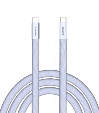 Verbatim Sync & Charge SoftTouch USB-C към USB-C кабел 100W 120 cm - Лилаво