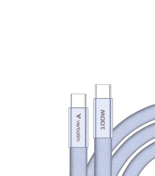Verbatim Sync & Charge SoftTouch USB-C към USB-C кабел 100W 120 cm - Лилаво