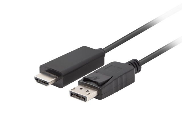 Lanberg DisplayPort (M) V1.1 към HDMI (M) кабел 1.8 м, черен