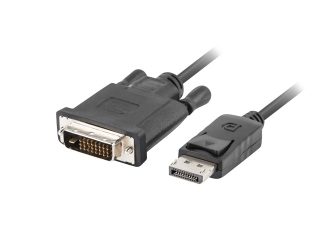 Lanberg DisplayPort (M) V1.2 -> DVI-D (M) (24+1) кабел 1.8m, dual link, черен