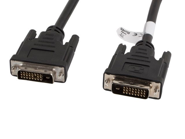 LANBERG DVI-D (M) (24+1)-> DVI-D (M) (24+1) кабел 3м, dual link, черен