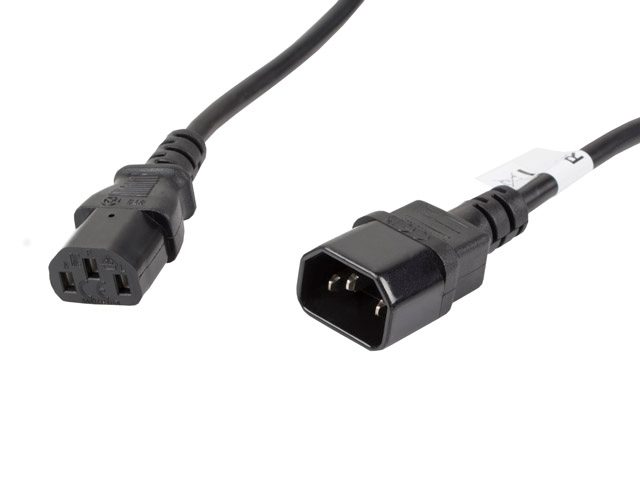 Lanberg удължителен захранващ кабел IEC 320 C13 -> C14 5m VDE, черен
