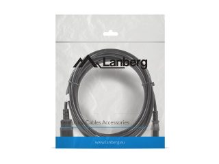 Lanberg удължителен захранващ кабел IEC 320 C13 -> C14 5m VDE, черен
