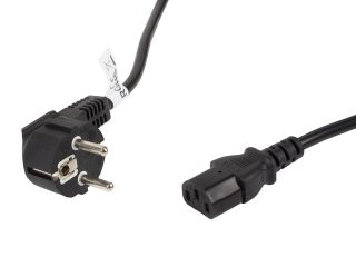 Lanberg захранващ кабел CEE 7/7 -> IEC 320 C13, 5 m, VDE, черен