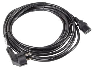 Lanberg захранващ кабел CEE 7/7 -> IEC 320 C13, 5 m, VDE, черен