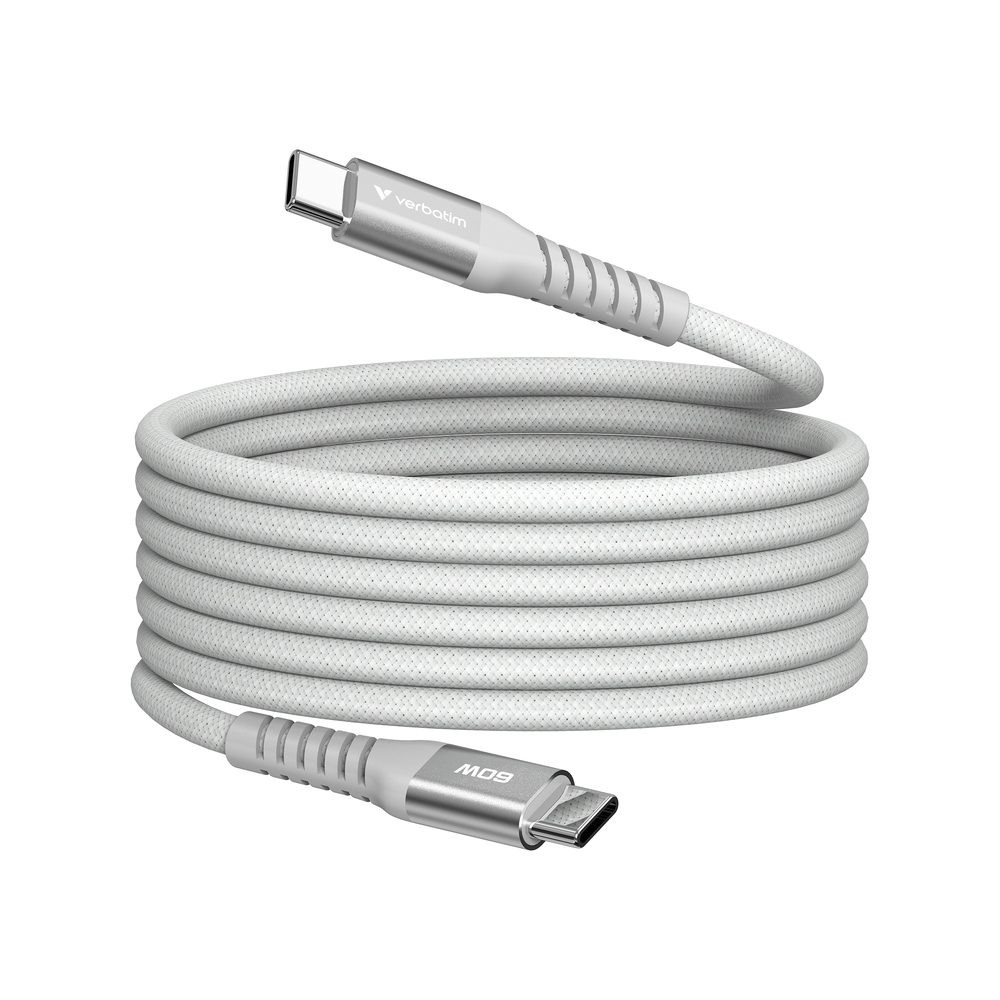Verbatim Sync & Charge USB-C към USB-C 60W Magnetic 120 cm - Сив