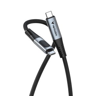 Кабел Verbatim Sync & Charge USB-C към USB-C 100W Display 120 cm