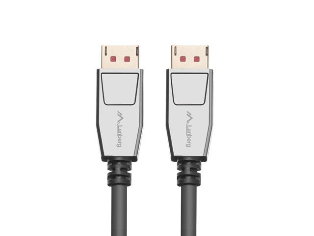 Кабел Lanberg DisplayPort (M/M) 20pin V1.4 1.8m 8K 60Hz, черен