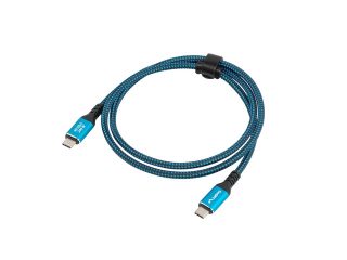 Lanberg USB-C M/M 4.0 кабел 1.5m 240w 8k 60hz черен-син