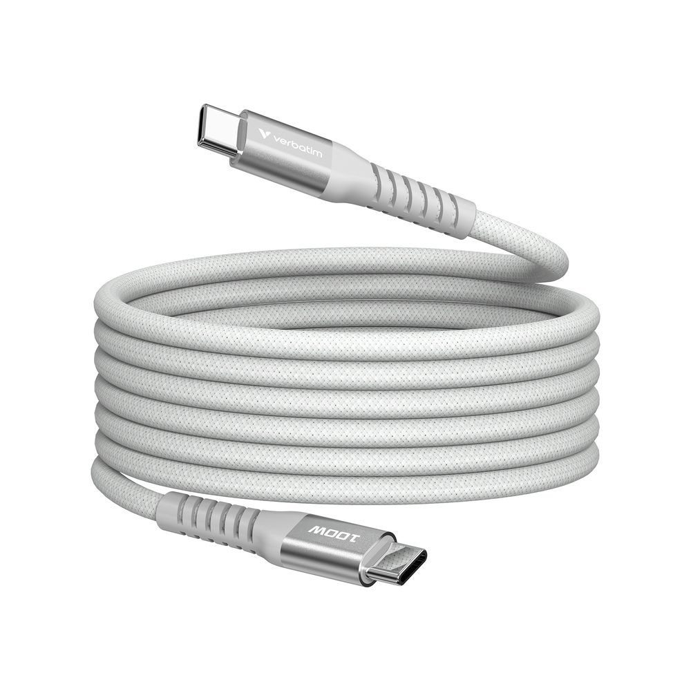 Verbatim Sync & Charge USB-C към USB-C 100W Magnetic 120 cm - Сив