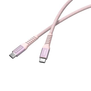 Кабел Verbatim Sync & Charge USB-C към USB-C 100W Magnetic 120 см - Розов
