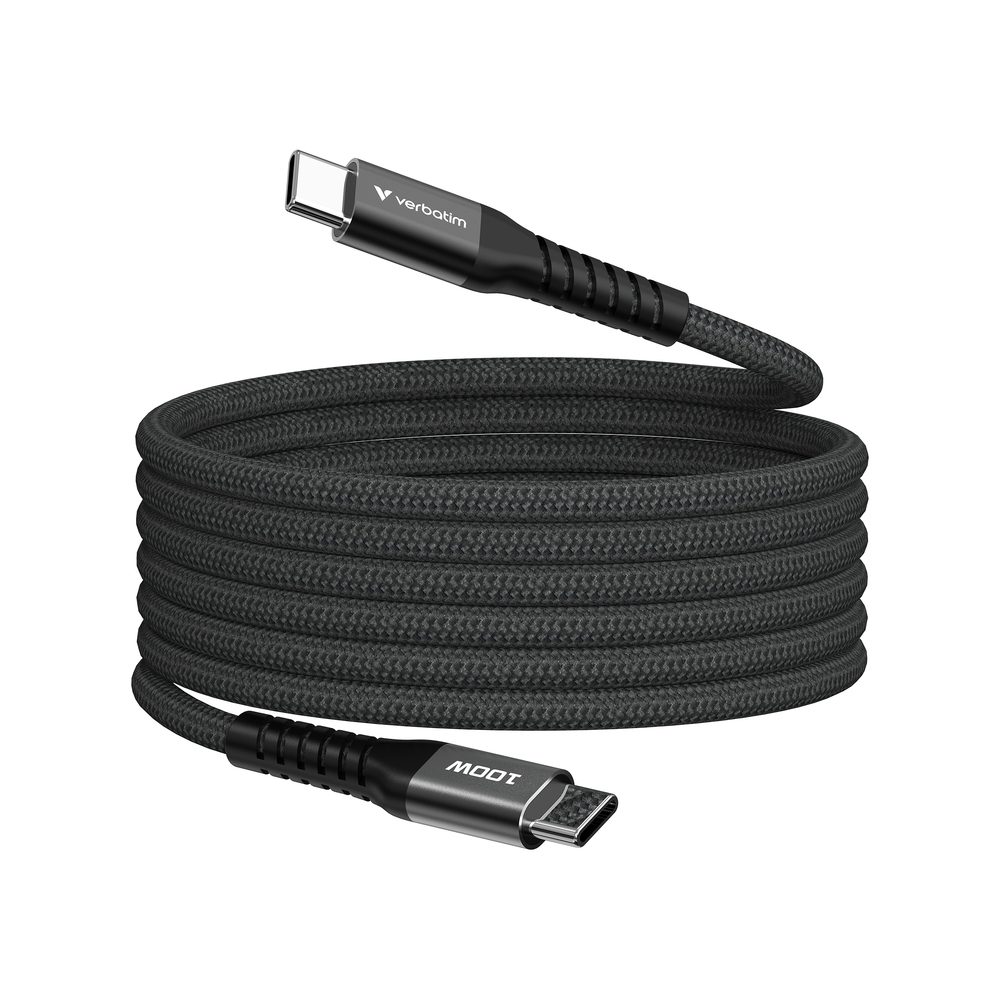 Verbatim Sync & Charge USB-C към USB-C 100W Magnetic 120 cm - Черен