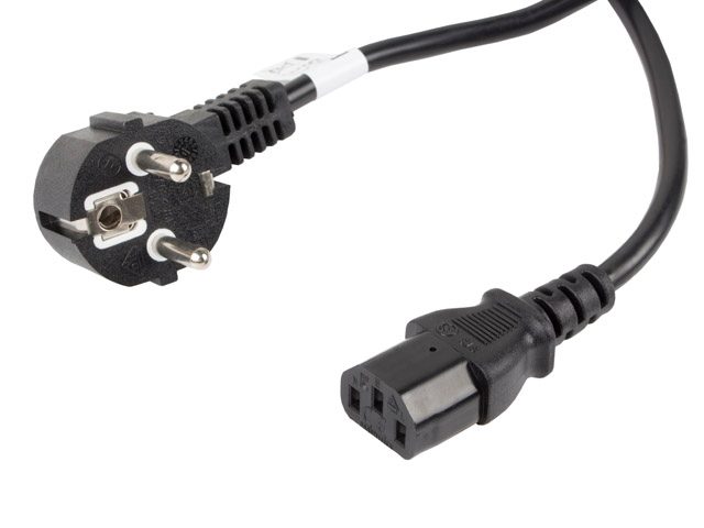 Lanberg CEE 7/7 -> IEC 320 C13 захранващ кабел 10m VDE, черен