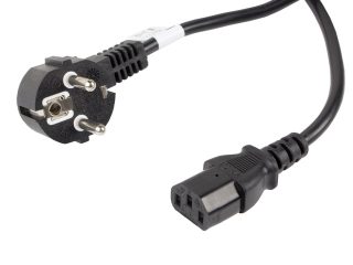 Lanberg CEE 7/7 -> IEC 320 C13 захранващ кабел 10m VDE, черен