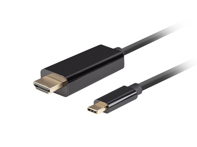 Lanberg USB-C (M) -> HDMI(M) 2.0 4K 60Hz кабел 0.5m, черен