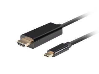 Lanberg USB-C (M) -> HDMI(M) 2.0 4K 60Hz кабел 0.5m, черен