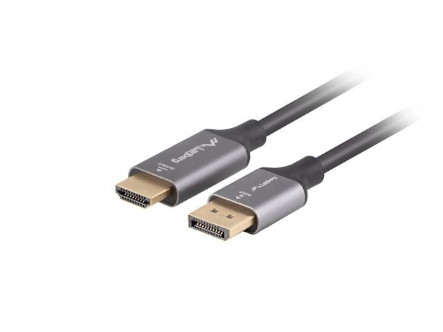 Lanberg кабел DisplayPort към HDMI 1.8 m, черен