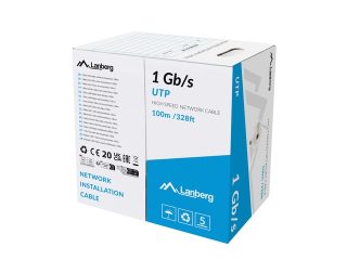Lanberg LAN кабел 1GB/s 100m плътен cca сив