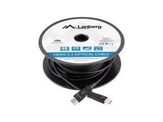 Lanberg HDMI M/M v2.1 кабел 10m оптичен черен AOC