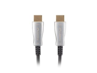 LANBERG HDMI M/M кабел v2.0, 30 м, оптичен, черен