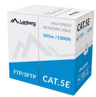 Lanberg LAN кабел FTP CAT.5E 305m плътен CCA, сив