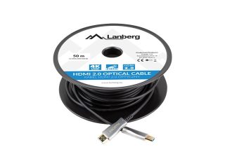 Lanberg HDMI M/M v2.0 кабел 50м оптичен черен AOC
