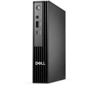 Настолен компютър Dell Pro Micro QCM1250, Intel Core Ultra 7 265T (13 TOPS NPU, 20 ядра, до 5.3GHz), 16 GB: 1 x 16 GB, DDR5, до 5600 MT/s, 512GB SSD TLC, Wi-Fi 6E, клавиатура и мишка, 180W, Ubuntu, 3Y PS